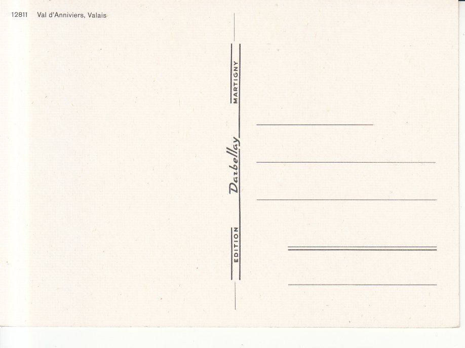 Cartoline postali: Val d' Anniviers ca. 1980 – Usato da Bürglen TG venduto da StampGraf 1