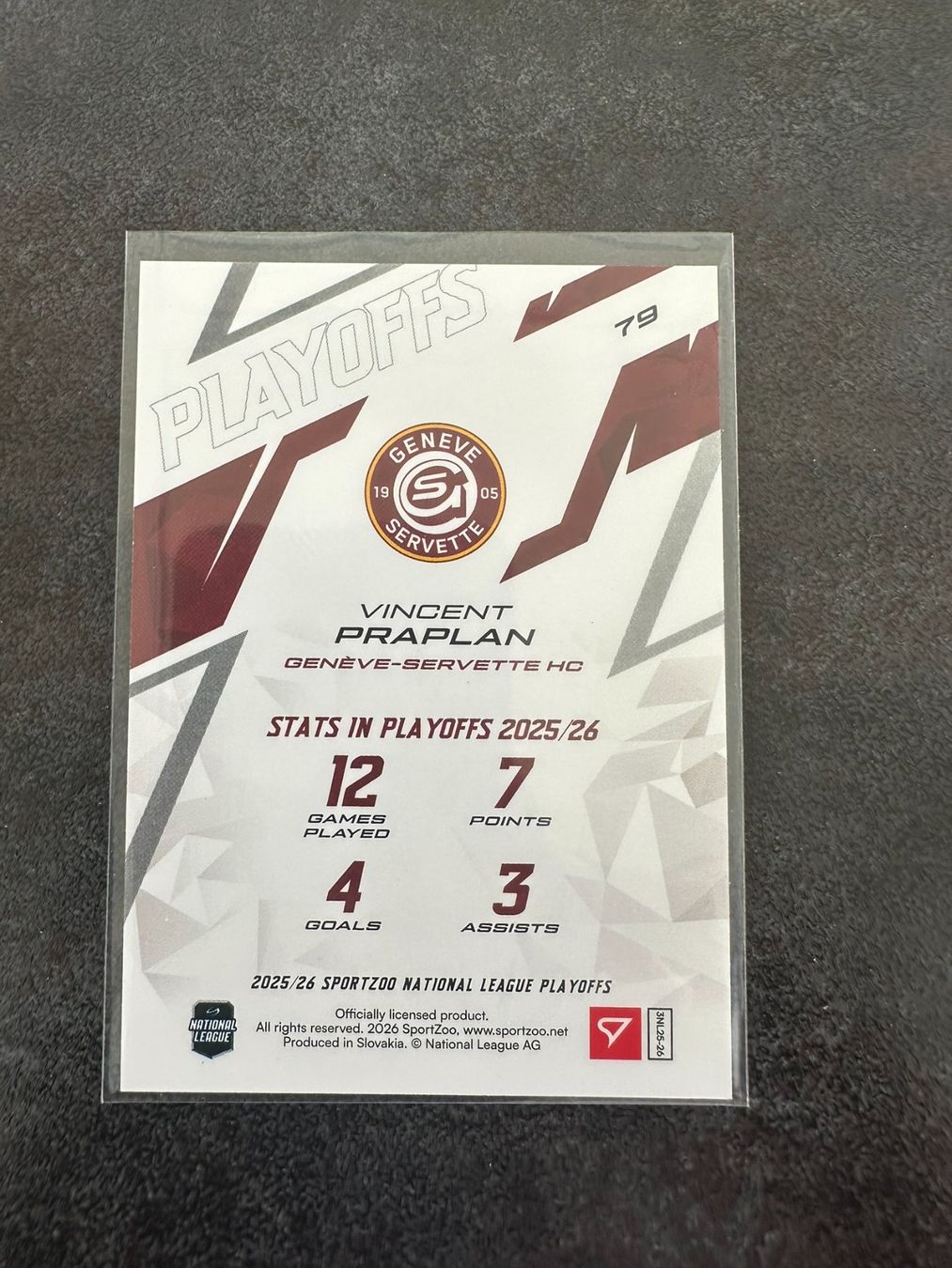 Sportzoo Sammelbilder & Trading cards: Sportzoo GSHC Vincent Praplan Base 31/60 – Neu (gemäss Beschreibung) aus Marsens von Yoyokix 1