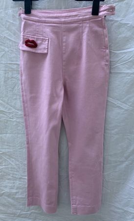Splendide jeans rose N°21 fabriqué en Italie bouche verre XS