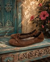 Wildleder Ballerinas Belmondo  Gr 38 herbstliches BRAUN
