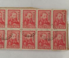 Timbres poste Argentine R. OFICIAL 6 centavos