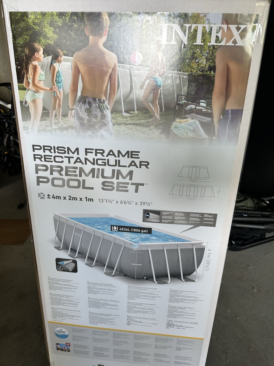 Intex Schwimmbad: Intex Frame Pool Set Rechteckig 4.0 m - mit Zubehör – Neu und originalverpackt aus Zürich von  2