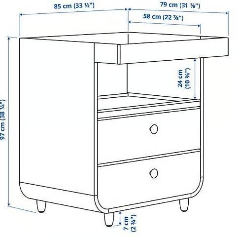 Ikea Tables à langer & accessoires: MYLLRA Wickeltisch – Neuf avec emballage d'origine à Birmensdorf par virdis83 2