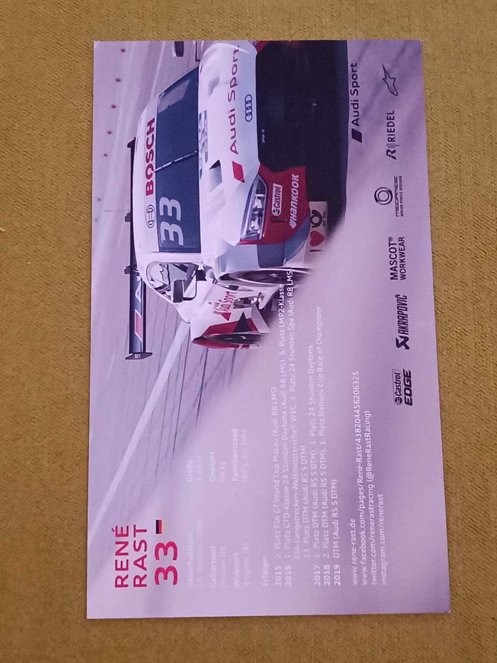 Autografi: René Rast - handsigniert – Usato da Menziken venduto da Autogramme 1