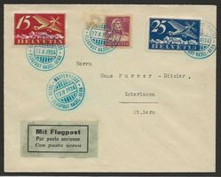 1924  Flugbrief Flugpost Basel-Bern