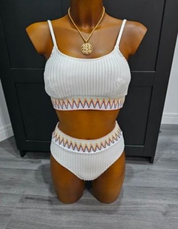 NEUER Bikini weiss - bunt Gr. XS - 224004
