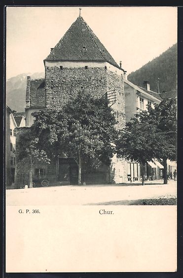 Cartoline postali: AK Chur, Partie am Malteserturm – Usato da Berlin venduto da bartko-reher