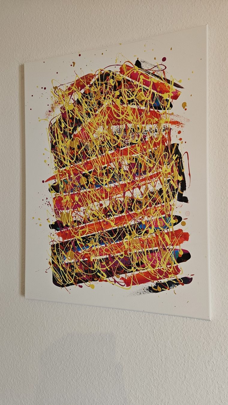 Tableaux: Toile abstraite, multicolore, unique et moderne! – Neuf (Voir description) à Le Locle par fab_c9hh 1