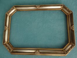 Bilderrahmen antik achteckig Gold/Silber Dekoration