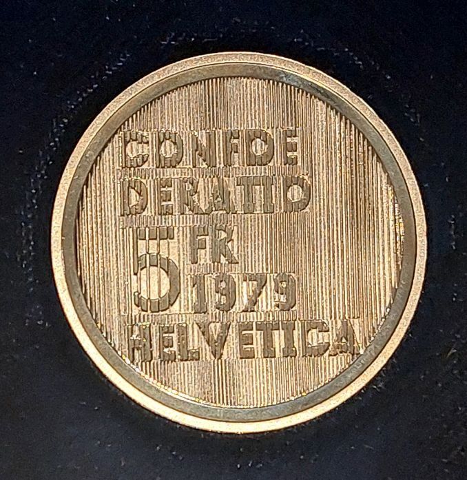 Tutti le monete: 5 Franken 1979 pp Albert Einstein Portrait Box – Nuovo (secondo la descrizione) da Arch venduto da moneyswiss 2
