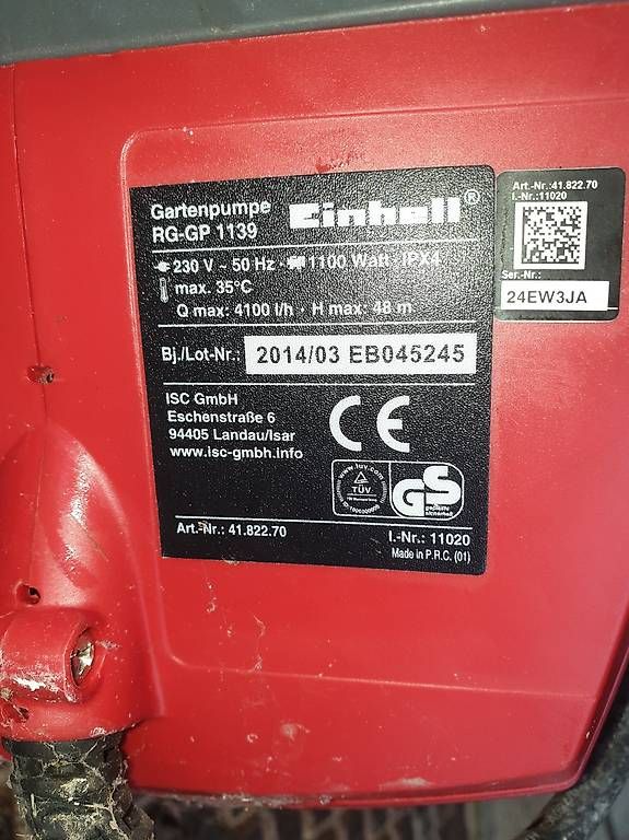 Pumpen & Teile: Einhell Wasser Pumpe 4100L/H – Gebraucht aus Muhen von Gsell4 2