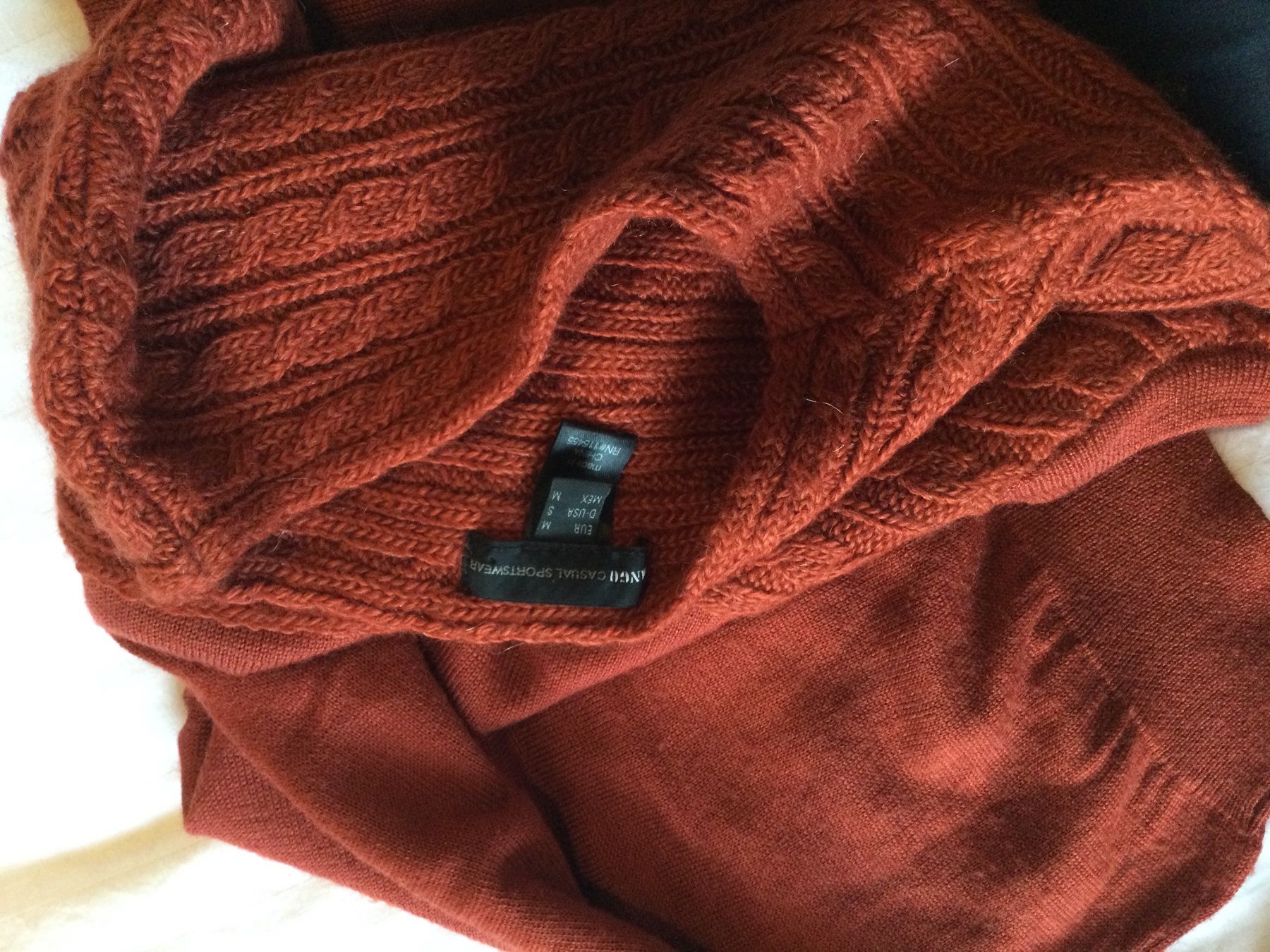 Mango Maglioni & Felpe: Langes kurzarm Pullover rostfarbig – Usato da Zürich venduto da Janakpur 7