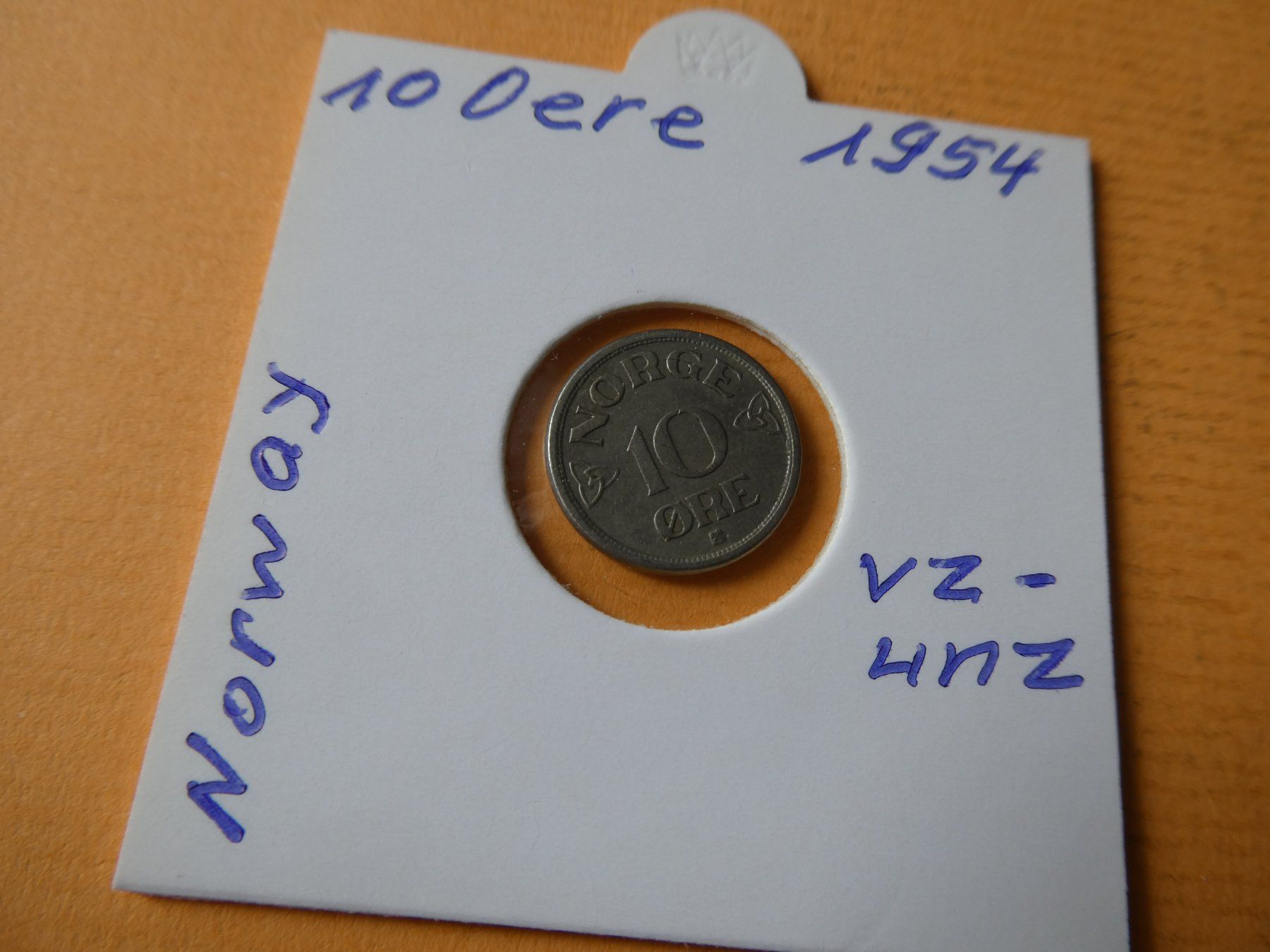 Toutes les monnaies: Norwegen 1954, 10 Oere – D'occasion à Hinterforst par Rohusri