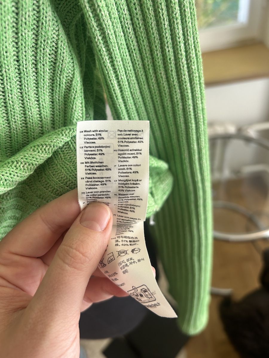 Arket Top: ARKET Damen Pullover grün, gerippt, Grösse M – Nuovo (secondo la descrizione) da Zürich venduto da Seraphine_1302 3