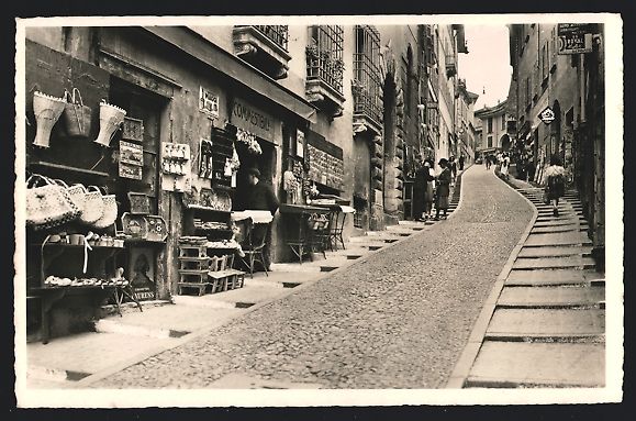 Cartoline postali: AK Lugano, Via Cattedrale – Usato da Berlin venduto da bartko-reher