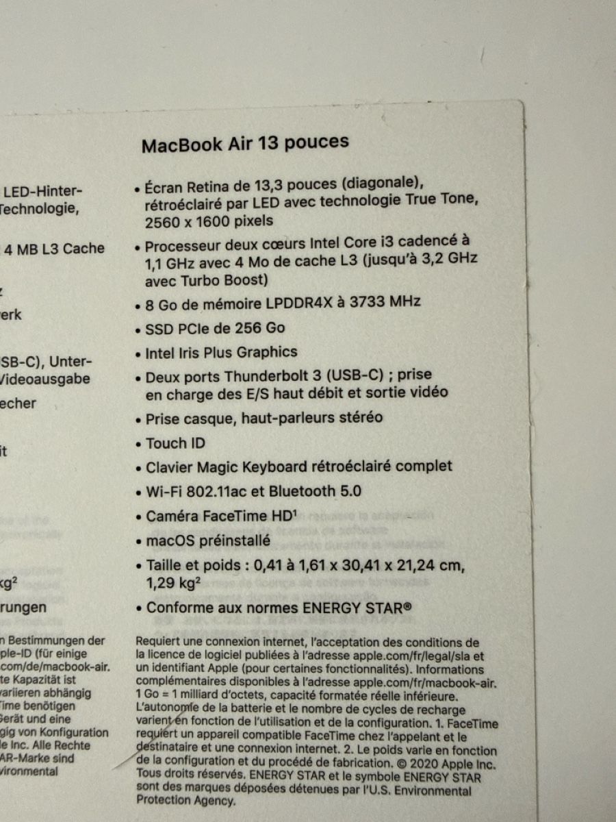Apple Notebook: 13’’ MacBook Air  – Usato da Basel venduto da blegros 1