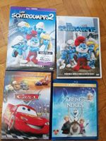 Dvd schtroumpfs 1 et 2 +Cars + la reine des neiges