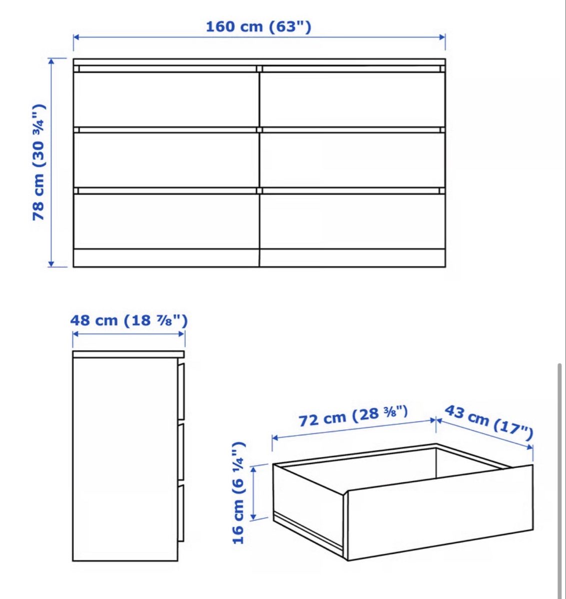 Ikea Cassettiere: IKEA MALM Kommode, Schwarz – Usato da Itingen venduto da Oli_Sarbach 1