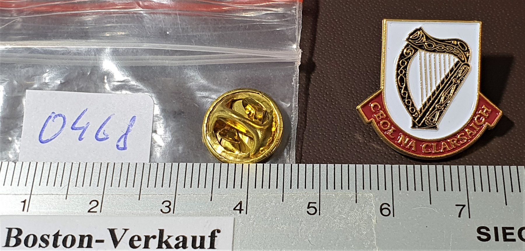 Placchette & Badge: O468 - Pin Ceol na Claraich / Harfe – Usato da Reinach BL venduto da Boston-Verkauf 1