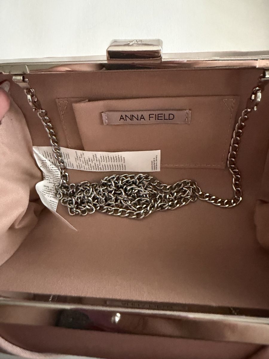 Anna Field Borse da donna: Anna Field Clutch, rosa Satin – Usato da Au ZH venduto da FMRF 1