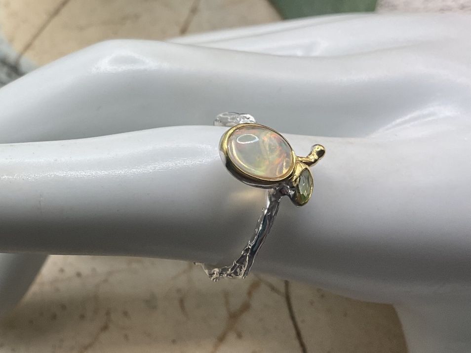 Anelli: Designerinnen Sterlingsilber mit Opal, Gr. 55 – Nuovo (secondo la descrizione) da Luzern venduto da S.Kern01 2