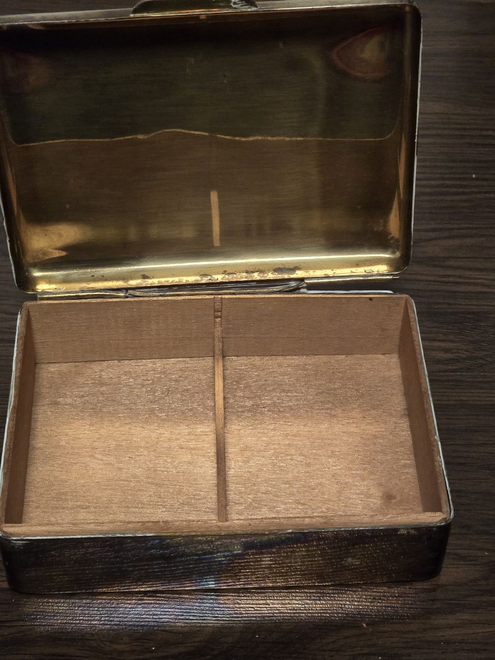 Altri Prodotti per fumatori: Vintage Zigaretten Box "State Express" Messing um 1900 – Usato da Baden venduto da swiss-alps 2