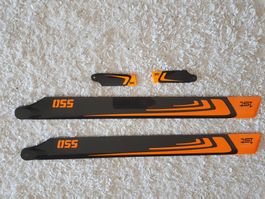 Spez. Rotorblätter  550 mm und Heckblätter