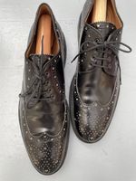 Derby Leder Herrenschuhe HESCHUNG 45 braun/schwarz
