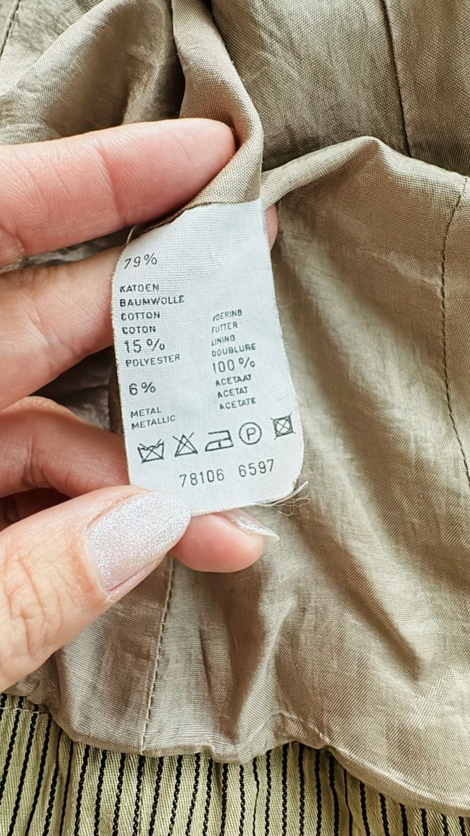 Jacken: Leichtes Jackett gestreift beige – Gebraucht aus Mörigen von TimelessFinds 3