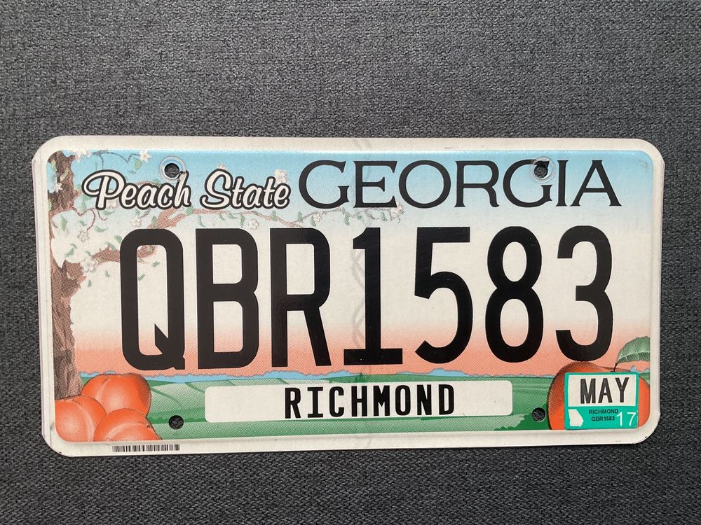 🇺🇸🇺🇸 USA Nummernschild # Georgia - Peach # 🇺🇸🇺🇸 (Gebraucht) in Wattwil ...