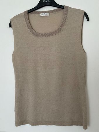 PANICALE Milano Leinen Top Gr S, it. 42 Beige