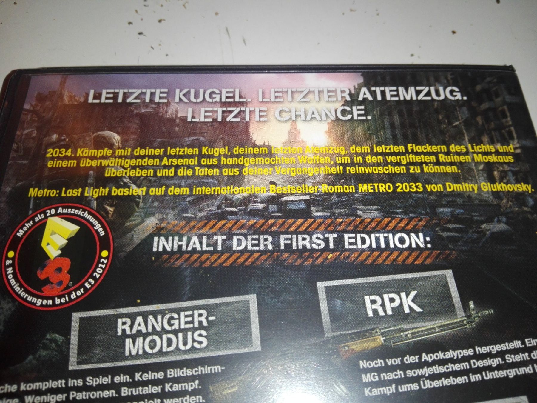 Giochi: Metro Last Light PC uncut First Edition mit Ranger Modus (DE – Usato da St.Gallen venduto da elk2022 4
