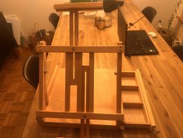 Tisch-Staffelei Holzkoffer Malstaffelei neuwertig