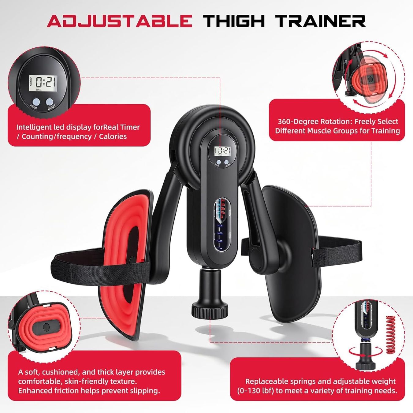 Hometrainer: Oberschenkeltrainer Adduktoren Abduktoren LED 0-60 kg – Neu und originalverpackt aus Hallau von Sale50OFF 2