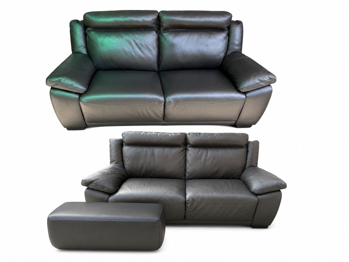 Divani: 2 x Designersofa + Hocker (Echtleder) – Usato da Jona venduto da ved_5ggm