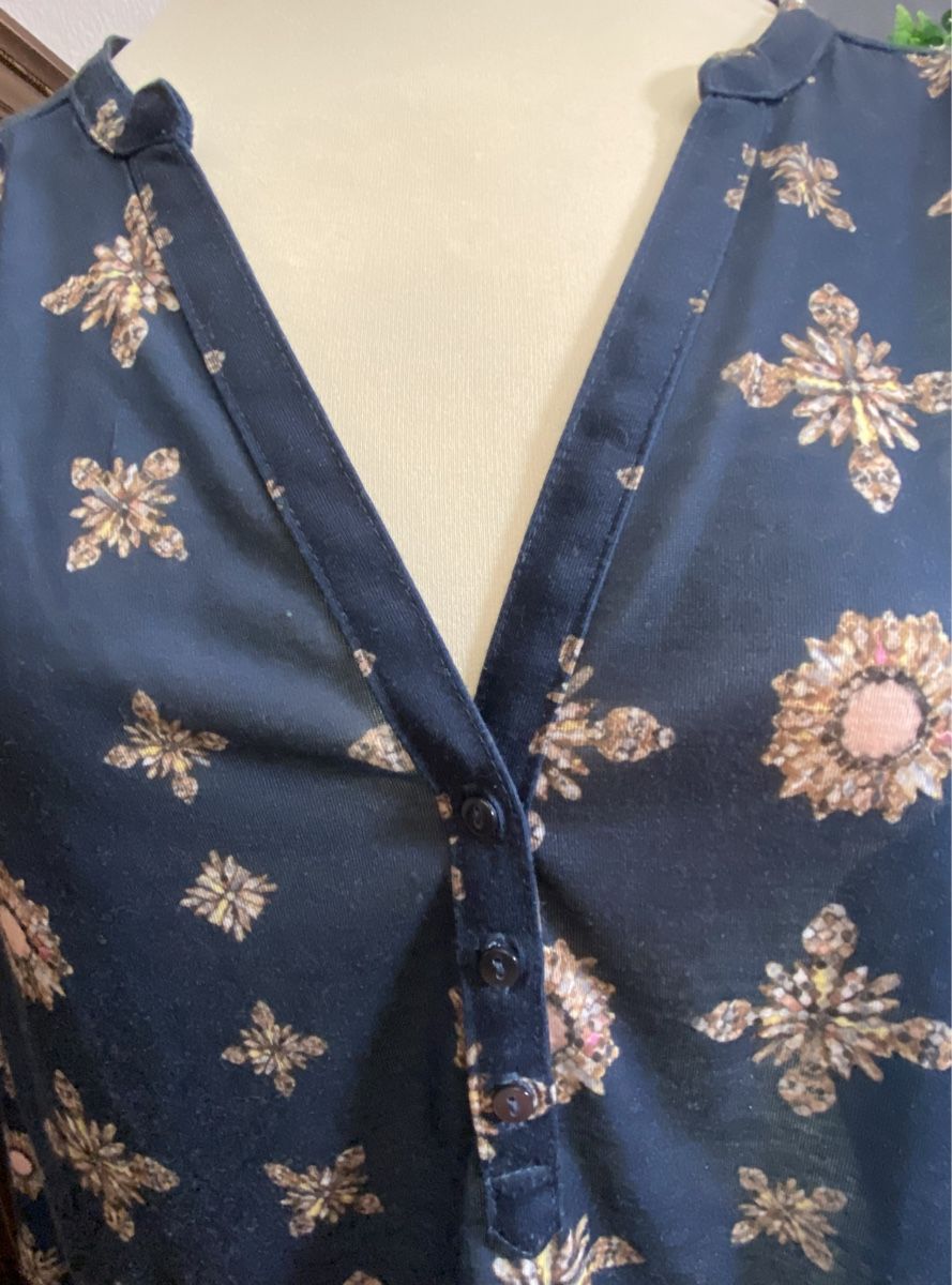 H&M Camicette: H&M Bluse Shirt blau Muster Gr. L – Usato da Fislisbach venduto da KolibriSecondhand 3