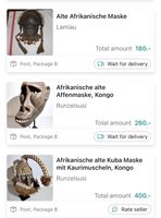 Lot of 5 African masks