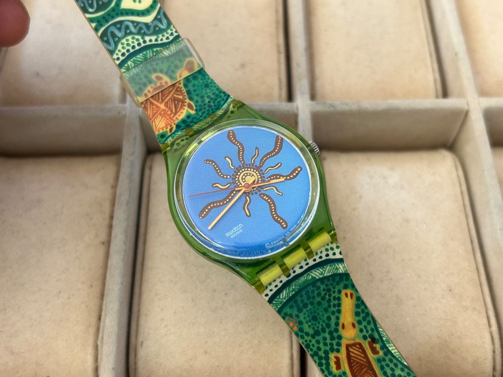 Montre Mécanique Vintage Des Années 40 - Cadran Orange, Boîtier Acier 34mm, Mouvement Manuel - Fonctionne