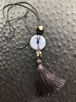 Lange Kette mit Chalcedon