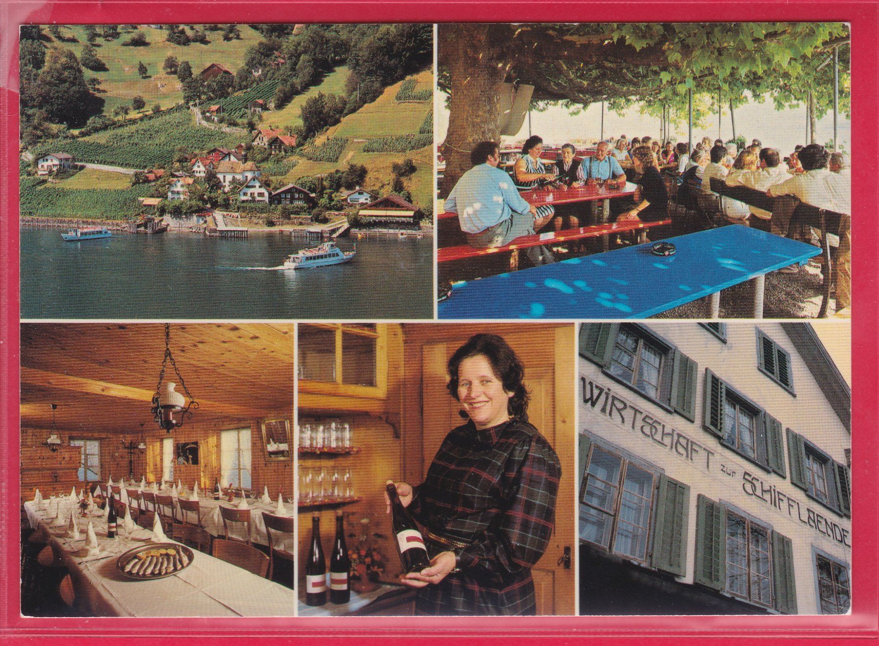 Cartoline postali: QUINTEN, WIRTSCHAFT SCHIFFLÄNDE, 28.8.1986 – Usato da Oberrieden venduto da Gebirgsstelze