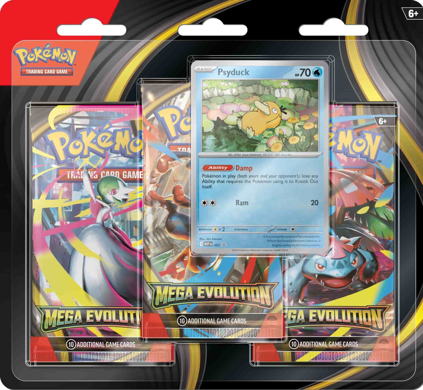 Pokémon Carte collezionabili: Mega Evolution 3 Pack Blister - Psyduck – Nuovo e nell'imballaggio originale da Bottens venduto da 100limites