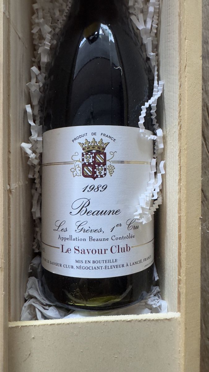 Vino: Beaune 1er Cru "Les Grèves" 1989 – Nuovo e nell'imballaggio originale da Collonges venduto da 2D_Collector