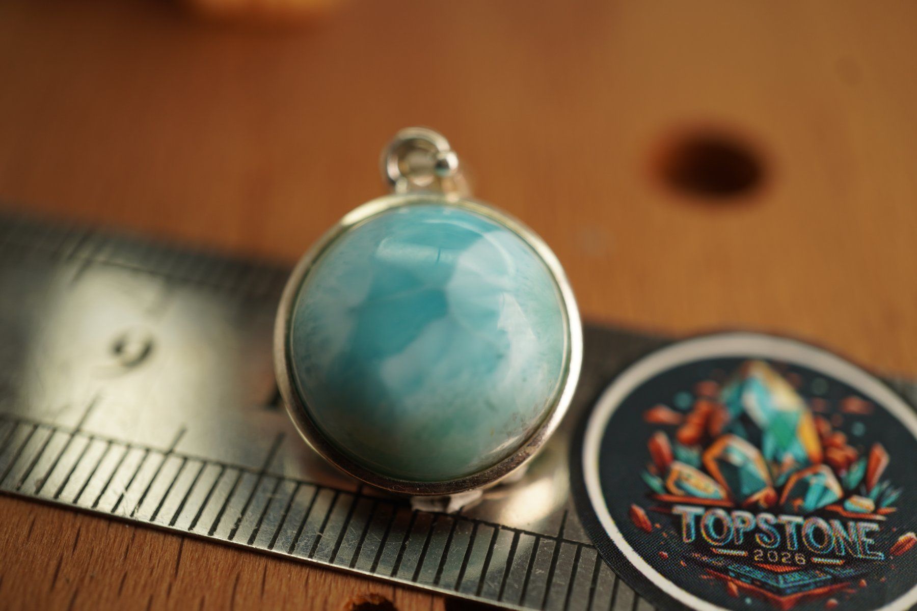 Anhänger: Larimar Rund    Silber 925 Silber  Anhänger – Neu und originalverpackt aus Eschenbach SG von topstone 6