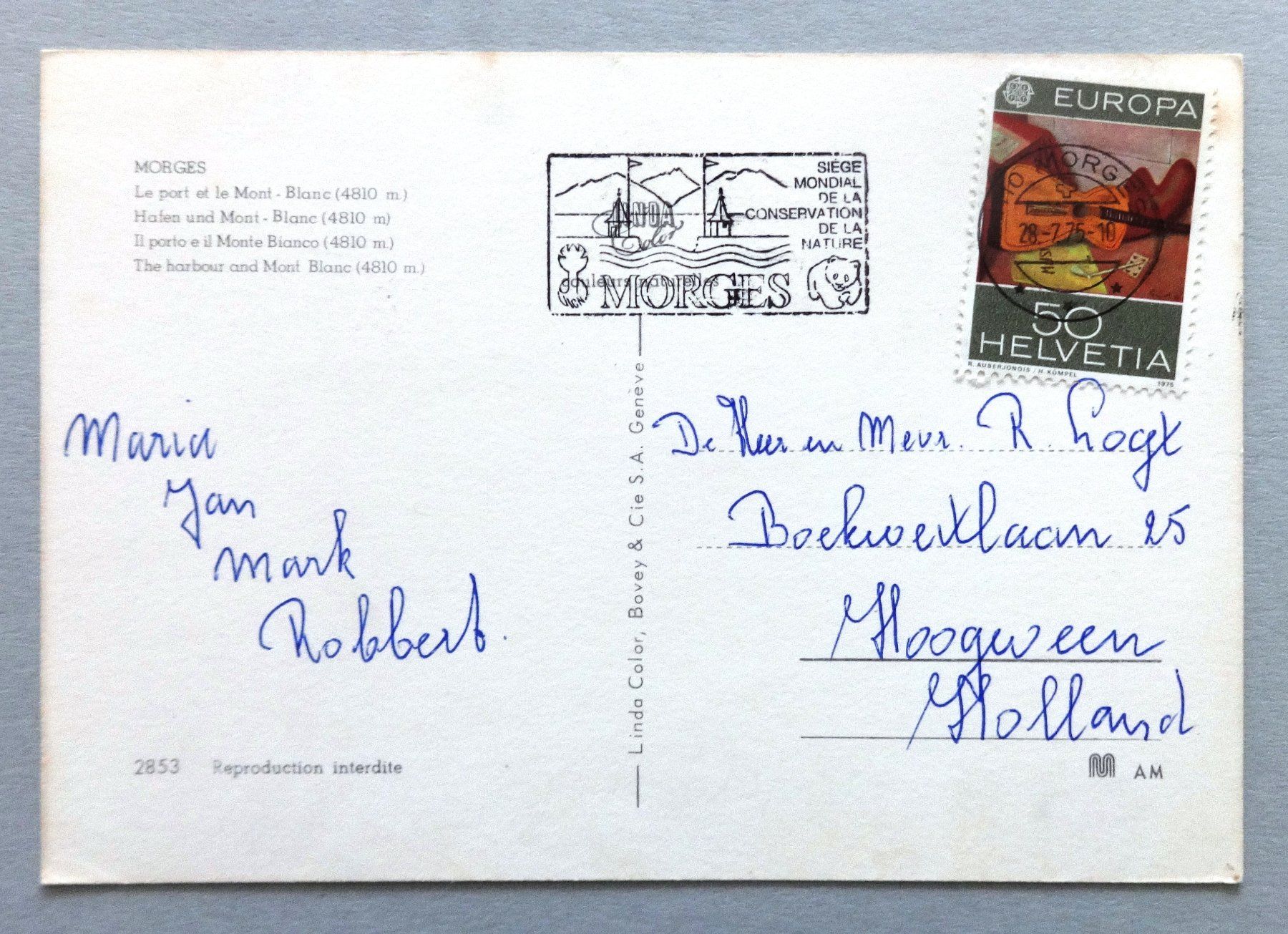 Ansichtskarten: Morges, Le Port – Gebraucht aus Fétigny von Billy2miny 1
