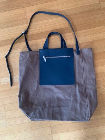 Marc O'Polo Shopper aus Canvas-Qualität mit Leder-Details