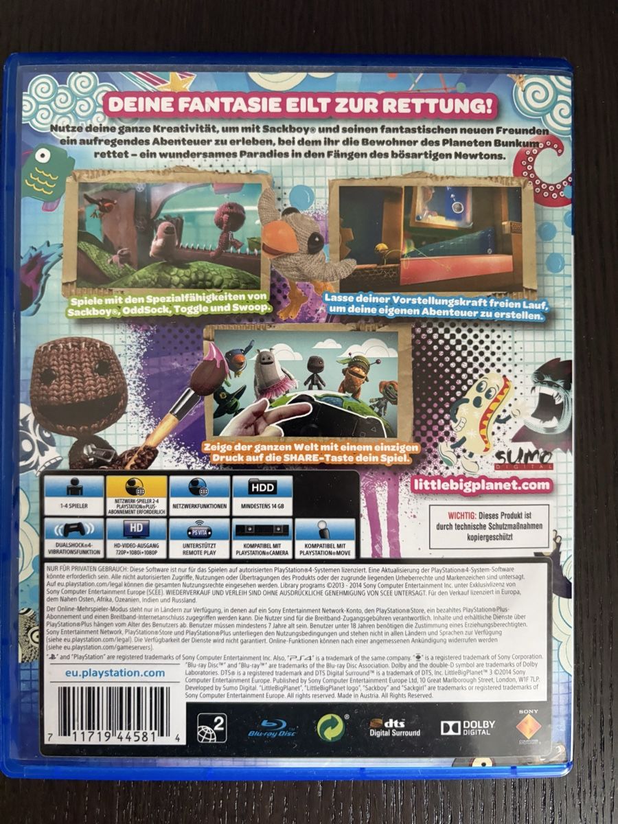 Spiele: LittleBigPlanet 3 PS4 – Gebraucht aus Wettingen von gabric58 2