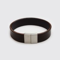 Herren Armband Leder & Edelstahl (M00030)