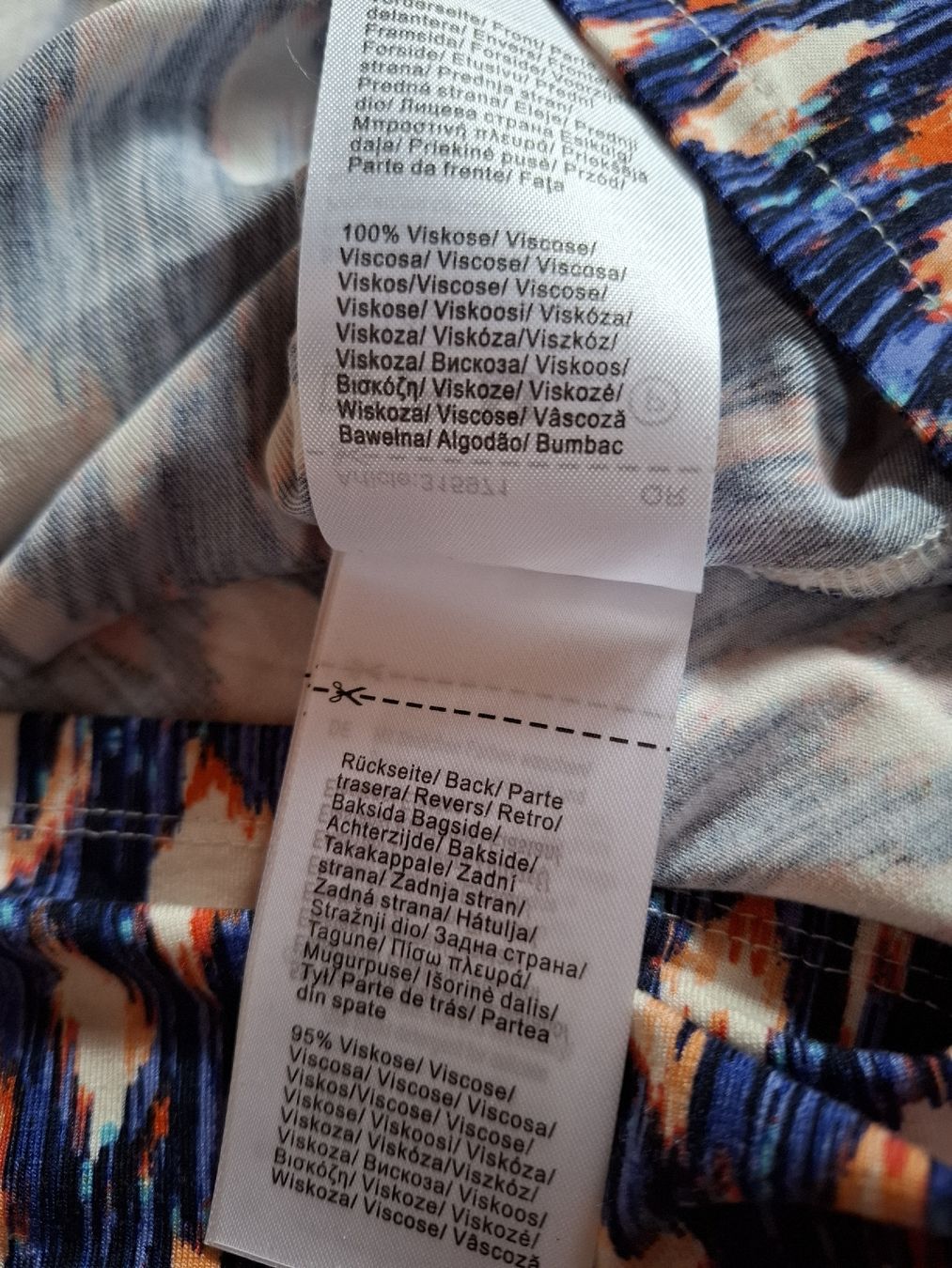 Tuniche: Damen Bluse tunika Gr L 40 42 Blau Orange trendy basic 3000 – Usato da Vinelz venduto da sonnenmond77 8