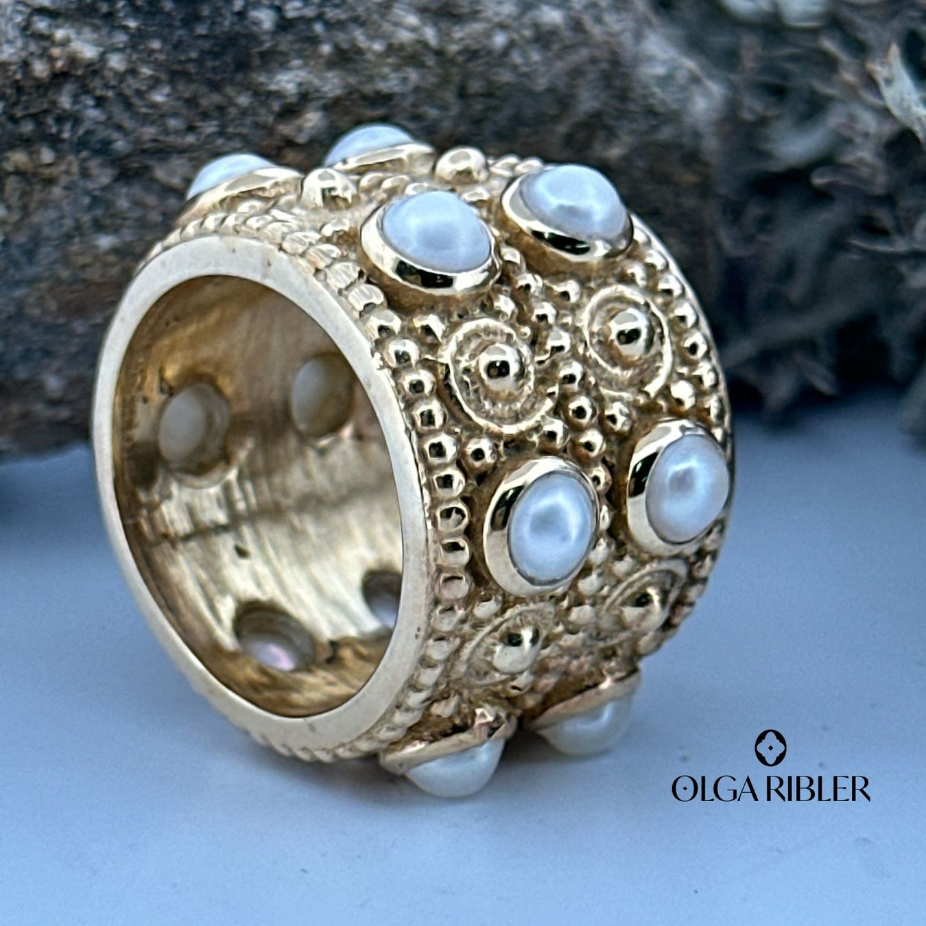 Olga Ribler Anelli: Unikate Silber Ring 925 Grösse 59 mit Perlen – Nuovo (secondo la descrizione) da Luzern venduto da Schmuckoutlet 3