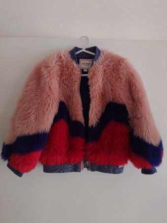 Guess Mädchen Kunstpelz Jacke, Grösse 3 Jahre